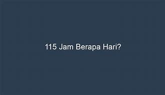 168Jam Berapa Hari