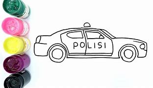 Gambar Mobil Polisi Kartun Mudah